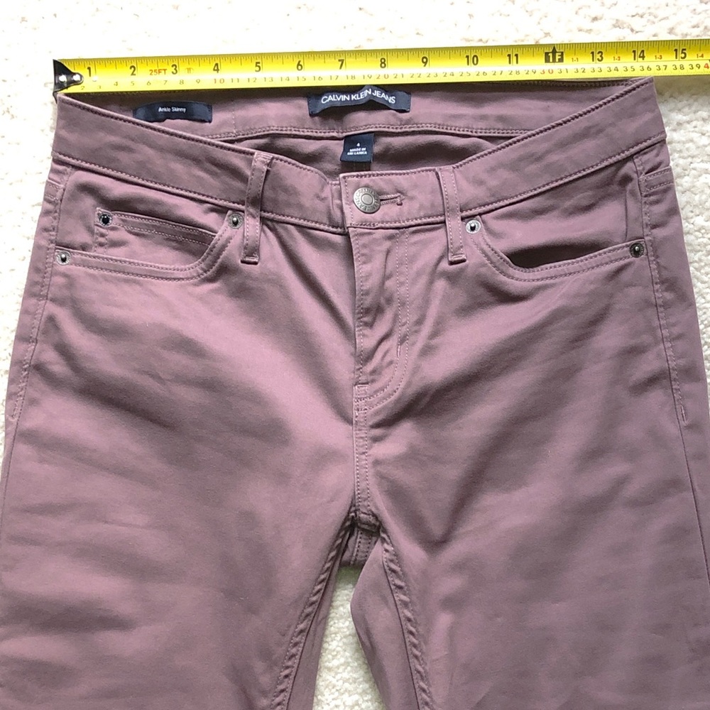 Calvin Klein Ankle Skinny Khaki Pants Sz 4 - Picture 6 of 11